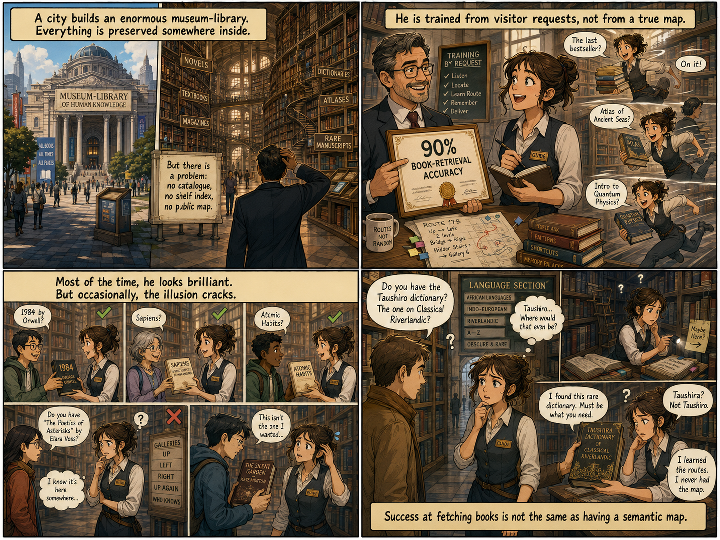 The museum-library without a map.